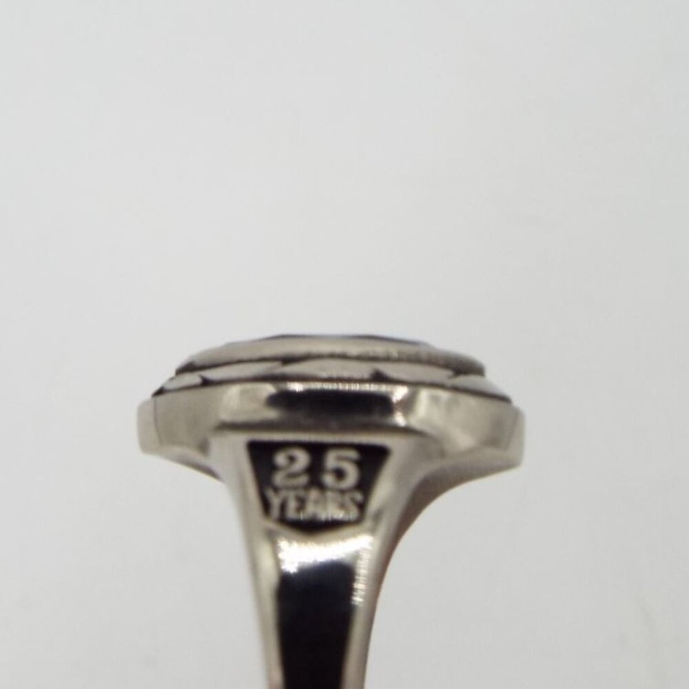 Vintage UAW Local 599 Women's Ring 25 Years of Service Blue Stone Size 6 - Picture 10 of 10